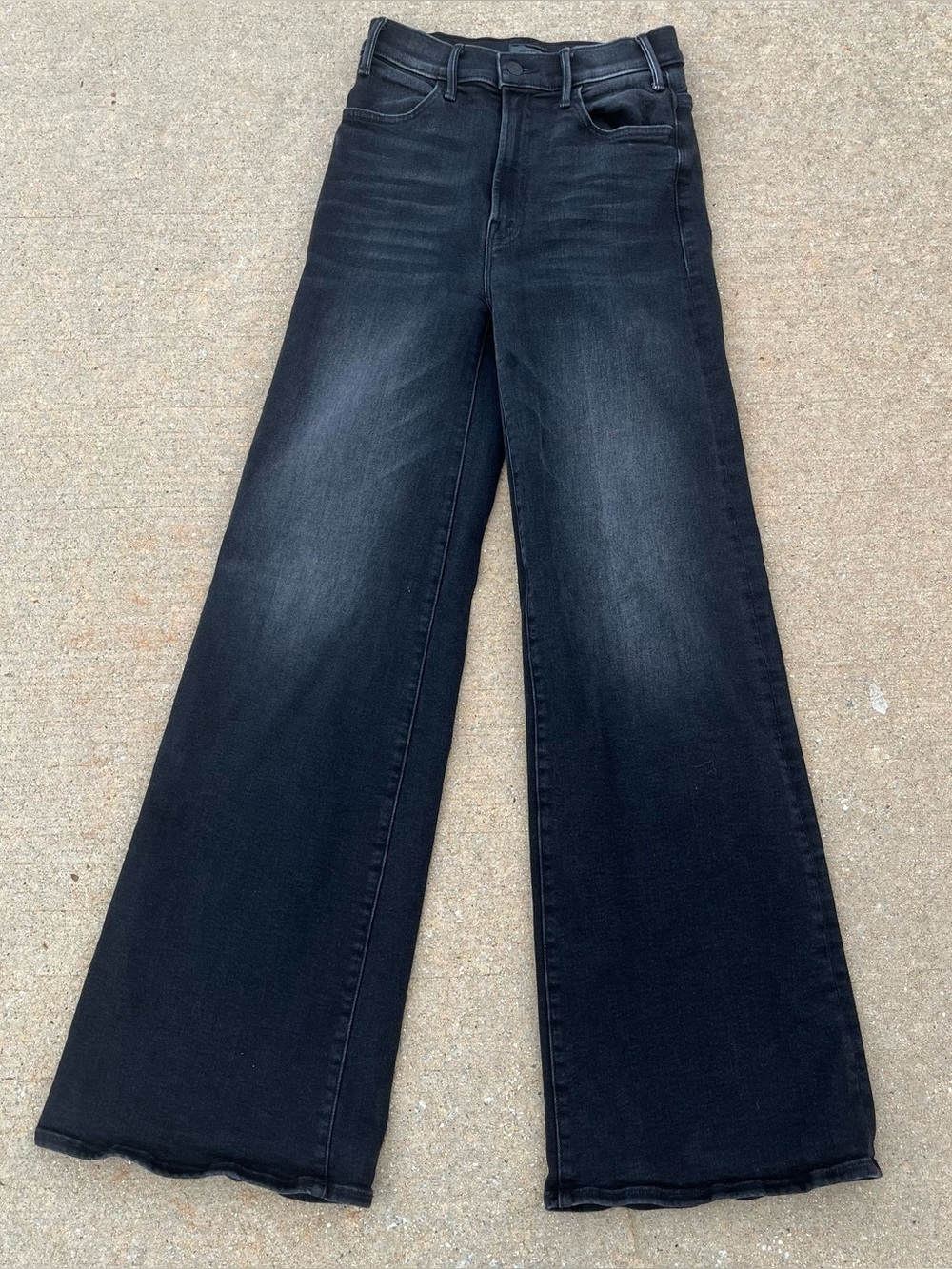 Mother jeans wide leg the hustler roller sneak size 26